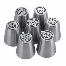 Load image into Gallery viewer, 7Pcs/set Tulip Icing Piping Nozzles Cake Decoration Tips 3d printer nozzle Biscuits Sugarcraft Pastry Baking Tool DIY

