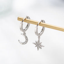 Load image into Gallery viewer, Star moon earrings
