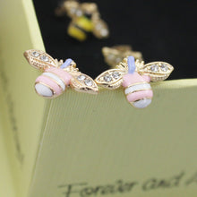 Load image into Gallery viewer, Bee dripping shiny earrings
