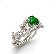 Load image into Gallery viewer, European and American fashion zircon jewelry Princess engagement ring
