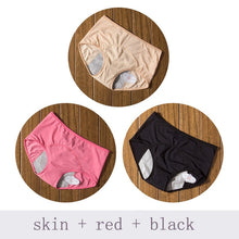 Load image into Gallery viewer, 3pcs/Set Menstrual Panties Women Sexy Pants Leak Proof Incontinence Underwear Period Proof Briefs High Waist Warm Female
