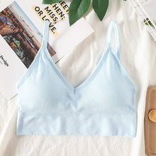 Load image into Gallery viewer, Women Sexy Crop Tops Tube Top Female Streetwear Sleeveless Camis Seamless Sports Lingerie Tee Bra Crop Top Bandeau Top Tank
