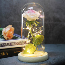 Load image into Gallery viewer, Enchanted Forever Rose Flower in Glass LED Light Christmas Decoration
