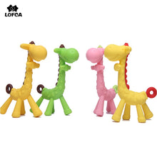 Load image into Gallery viewer, 1PC Silicone Giraffe Baby Teether Animal Newborn Teething Toy Kids Care Organic Nursing Gift BPA Free Pacifier Chain Accessories

