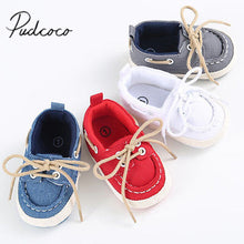 Load image into Gallery viewer, 2019 Baby First Walkers Toddler Baby Newborn Girl Boy Denim Soft Sole Toddler Infant Prewalker Sneaker Bandage Shoses 0-18M
