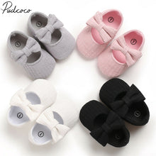 Load image into Gallery viewer, 2020 Baby First Walkers Clothing Baby Shoes Newborn Infant Pram Girls Princess Moccasins Bowknot Solid Soft Shoes
