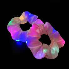 Load image into Gallery viewer, 2020 New Arrival Girls LED Luminous Scrunchies Hairband Ponytail Holder Headwear Elastic Hair Bands Solid Color Hair Accessories

