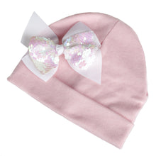 Load image into Gallery viewer, 2020 New Soft 100 Cotton Big Bow Hat For Newborn Baby Boys Girls Kids Warm White Beanie Hat Baby Newborn Accessories
