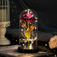 Load image into Gallery viewer, Enchanted Forever Rose Flower in Glass LED Light Christmas Decoration
