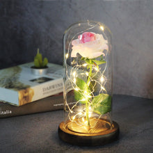 Load image into Gallery viewer, Enchanted Forever Rose Flower in Glass LED Light Christmas Decoration
