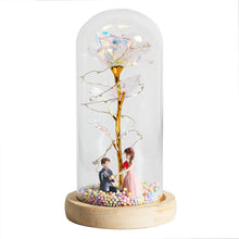 Load image into Gallery viewer, Enchanted Forever Rose Flower in Glass LED Light Christmas Decoration

