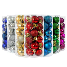 Load image into Gallery viewer, 24pcs 3cm Christmas Tree Decor Ball Bauble Gold Silver Plastic Hanging Ball Ornaments Decorations for Home New Year Navidad
