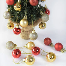 Load image into Gallery viewer, 24pcs 3cm Christmas Tree Decor Ball Bauble Gold Silver Plastic Hanging Ball Ornaments Decorations for Home New Year Navidad
