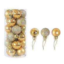 Load image into Gallery viewer, 24pcs 3cm Christmas Tree Decor Ball Bauble Gold Silver Plastic Hanging Ball Ornaments Decorations for Home New Year Navidad
