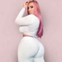 Load image into Gallery viewer, Leggings Women Gym High Waist Push Up Yoga Pants Jacquard Fitness Legging Running Trousers Woman Tight Sport Pants
