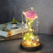 Load image into Gallery viewer, Enchanted Forever Rose Flower in Glass LED Light Christmas Decoration
