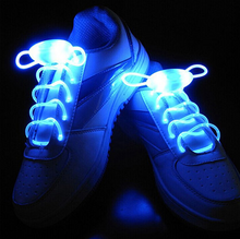 Load image into Gallery viewer, Led Sport Shoe Laces Glow Shoe Strings Round Flash Light Shoelaces
