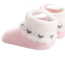 Load image into Gallery viewer, 3 Pairs/Lot Cotton Newborn Baby Socks Spring and Autumn Floor Children's Socks Princess Baby Girl Socks
