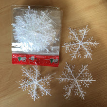 Load image into Gallery viewer, 30pcs 11cm Christmas Artificial Snowflake Christmas Tree Decor Snow Fake Snowflakes Christmas decorations for home noel
