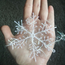 Load image into Gallery viewer, 30pcs 11cm Christmas Artificial Snowflake Christmas Tree Decor Snow Fake Snowflakes Christmas decorations for home noel

