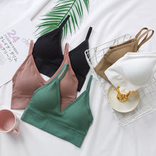 Load image into Gallery viewer, Women Sexy Crop Tops Tube Top Female Streetwear Sleeveless Camis Seamless Sports Lingerie Tee Bra Crop Top Bandeau Top Tank
