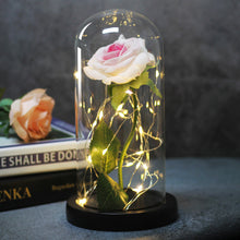 Load image into Gallery viewer, Enchanted Forever Rose Flower in Glass LED Light Christmas Decoration
