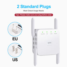 Load image into Gallery viewer, 5 Ghz WiFi Repeater Wireless Wifi Extender 1200Mbps Wi-Fi Amplifier 802.11N Long Range Wi fi Signal Booster 2.4G Wifi Repiter
