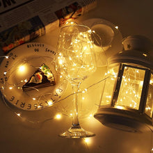 Load image into Gallery viewer, 2M 5M 10M LED String lights Silver Wire Christmas Garlands Festoon led Fairy Light Christmas Decorations for Home Room Tree
