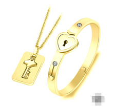 Load image into Gallery viewer, Titanium steel couple bracelet concentric lock fashion bracelet
