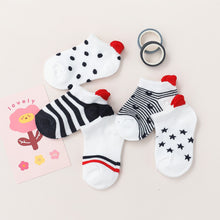 Load image into Gallery viewer, 5Pairs/lot 0-2Y Cute Lovely Short Baby Socks Red Heart for Girls Cotton Mesh Cute Newborn Boy Toddler White Sock
