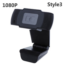 Load image into Gallery viewer, 1080P 720p 480p HD Webcam with Mic Rotatable PC Desktop Web Camera Cam Mini Computer WebCamera Cam Video Recording Work
