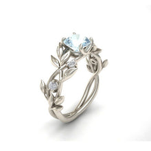 Load image into Gallery viewer, European and American fashion zircon jewelry Princess engagement ring
