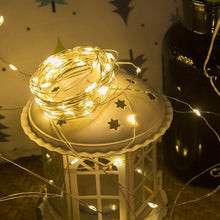 Load image into Gallery viewer, 2M 5M 10M LED String lights Silver Wire Christmas Garlands Festoon led Fairy Light Christmas Decorations for Home Room Tree
