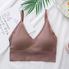 Load image into Gallery viewer, Women Sexy Crop Tops Tube Top Female Streetwear Sleeveless Camis Seamless Sports Lingerie Tee Bra Crop Top Bandeau Top Tank
