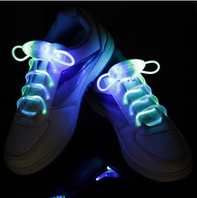 Load image into Gallery viewer, Led Sport Shoe Laces Glow Shoe Strings Round Flash Light Shoelaces
