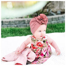 Load image into Gallery viewer, Autumn New Baby Hat Boy Girl Flower Cotton Turban Hats Baby Beanie Caps Newborn Photography Props Kids Cap Baby Accessories
