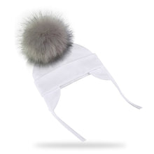 Load image into Gallery viewer, Autumn Winter Unisex Faux Fur Pompom Cotton Earflap Caps For Newborn Toddler Kids Girl Cap Baby Boy Hats Beaine Bonnet
