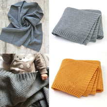Load image into Gallery viewer, Baby Blanket Knitted Newborn Swaddle Wrap Blankets Super Soft Toddler Infant Bedding Quilt for Bed Sofa Basket Stroller Blankets
