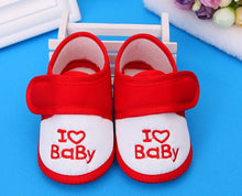 Load image into Gallery viewer, Baby Shoes Cotton Newborn Pink Girls Infant Shoes Prewalkers Crib Footwear Nonslip for 0-12M Baby Blue Boys Soft Sole Shoe
