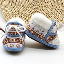 Load image into Gallery viewer, Baby Shoes For Newborns Infant Soft Soled Footwear Walking Shoes Winter Toddler Keep Warm Print First Walkers Shoes For Babies
