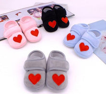 Load image into Gallery viewer, Baby Shoes Red Heart Newborn Pink Girls Infant Shoes Prewalkers Crib Shoes Nonslip Black Baby Boys 2019 New SandQ Baby Sweet
