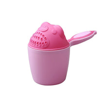 Load image into Gallery viewer, Baby cartoon elephant shower cup newborn child shower shampoo cup baby shower water spoon bath cup 2 color
