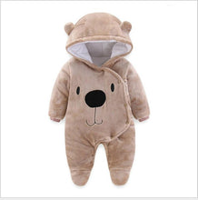 Load image into Gallery viewer, Baby onesie thickened autumn and winter style male and female baby Hayi newborn autumn clothes winter cotton-padded clothes craw
