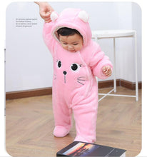 Load image into Gallery viewer, Baby onesie thickened autumn and winter style male and female baby Hayi newborn autumn clothes winter cotton-padded clothes craw
