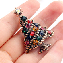 Load image into Gallery viewer, Crystal Christmas Tree Brooch Pins Wedding Collar Clip Scarf Buckle Accessory Fashion Jewelry Brooches Best Gift For Women
