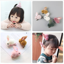 Load image into Gallery viewer, Fashion Cute Ball Rabbit Hair Ring Female Tie Rope Korean Elastic Rubber Hair Bands Bunny Hair Clip Children's Hair Accessories
