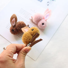 Load image into Gallery viewer, Fashion Cute Ball Rabbit Hair Ring Female Tie Rope Korean Elastic Rubber Hair Bands Bunny Hair Clip Children's Hair Accessories
