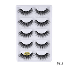 Load image into Gallery viewer, 5 pairs 5D Mink Eyelashes Natural False Eyelashes Lashes Soft Fake Eyelashes Extension Makeup Wholesale
