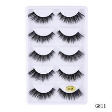 Load image into Gallery viewer, 5 pairs 5D Mink Eyelashes Natural False Eyelashes Lashes Soft Fake Eyelashes Extension Makeup Wholesale
