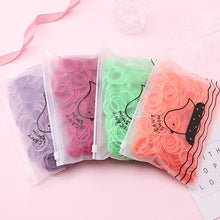 Load image into Gallery viewer, 100pcs/Set Bag Packed Girls Cute Colorful Elastic Hair Bands Gum For Ponytail Holder Scrunchie Headband Fashion Hair Accessories
